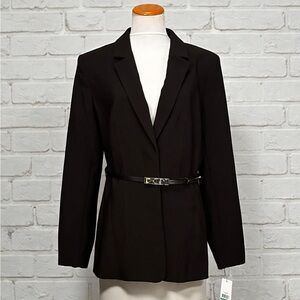DKNY Black Women's Blazer with Belt
